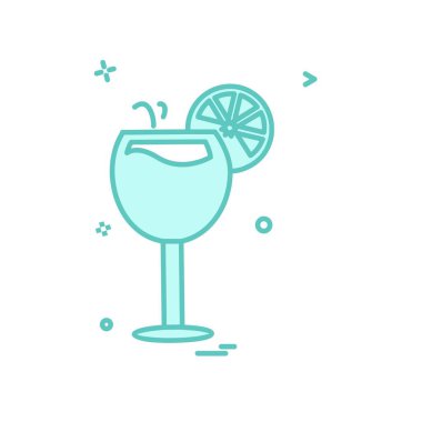 İçki simgesi tasarım, renkli vektör çizim 