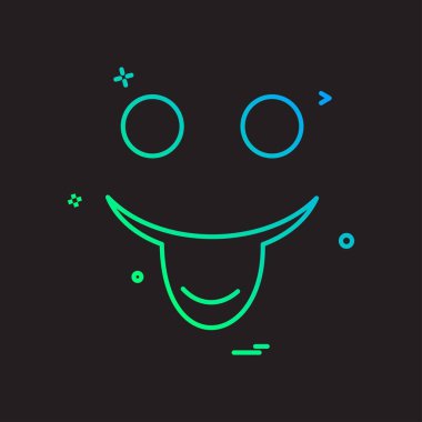 Mutlu Emoji simge tasarlamak vektör