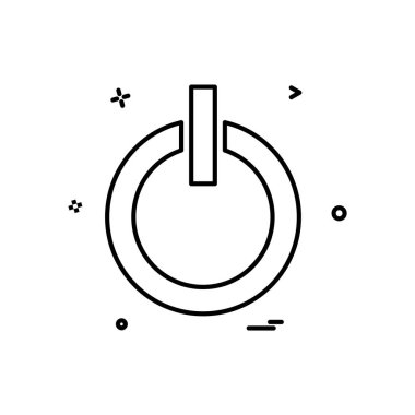 Güç simgesi tasarım, renkli vektör çizim