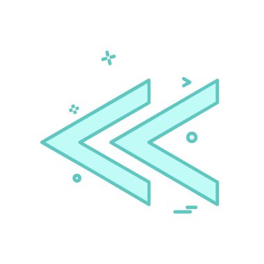 Sol ok simgesi tasarım vektörü