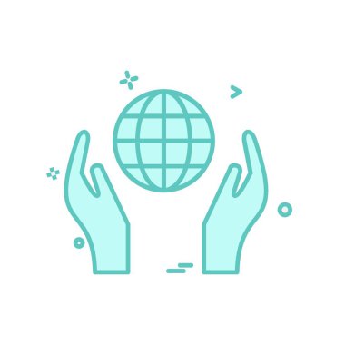 El simgesi tasarım, renkli vektör çizim