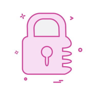 Simge tasarlamak vektör kilitli