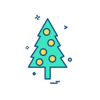 Noel ağacı simge tasarlamak vektör