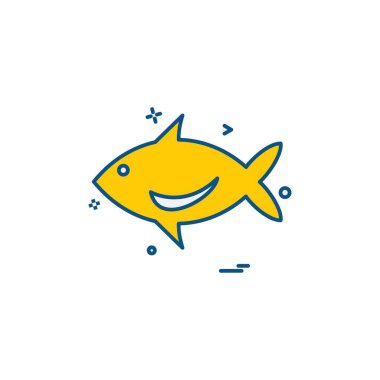 Balık simgesi tasarım vektörü 