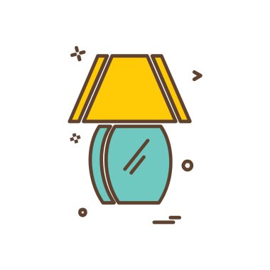 Masa lambası simge tasarlamak vektör