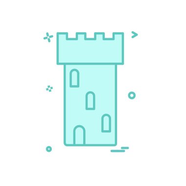 Castle simgesi tasarım vektörü