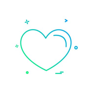 Kalp simgesi tasarım, Sevgililer günü için vektör çizim