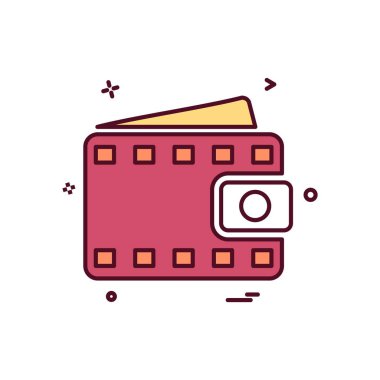 m-cüzdan simgesi tasarım, vektör çizim