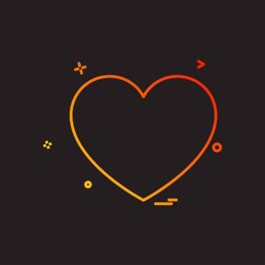 Kalp simgesi tasarım, Sevgililer günü için vektör çizim