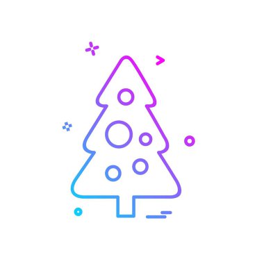 Noel ağacı simge tasarlamak vektör