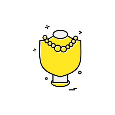 Kolye simge tasarlamak vektör 