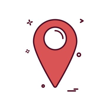 Gezinti simgesi tasarım, renkli vektör çizim