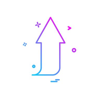 Yukarı ok simgesi tasarım vektörü