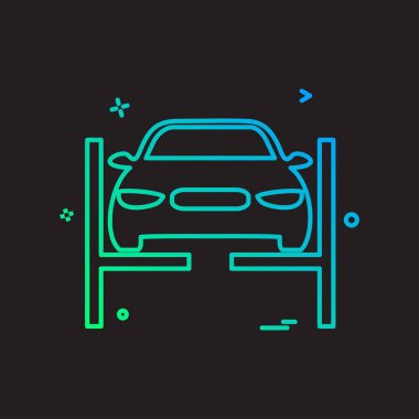 Araba yıkama Van simge vektör tasarımı