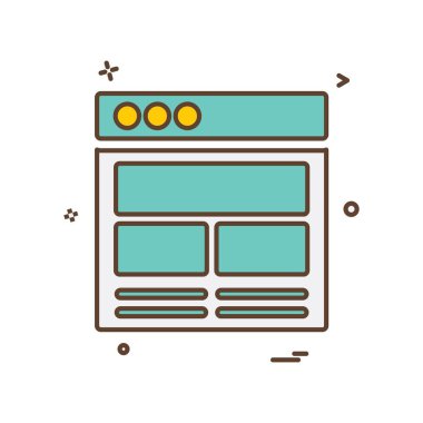 Web düzen simge tasarlamak vektör