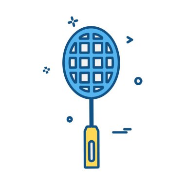 Badminton simge tasarlamak vektör