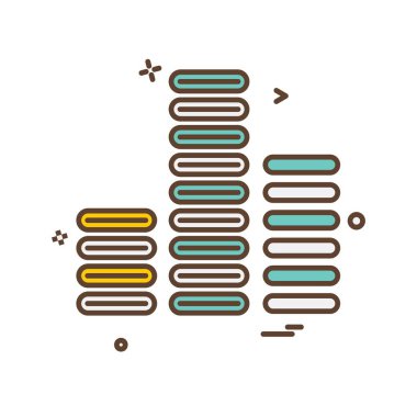 İş grafiği düz simge vektör çizim 