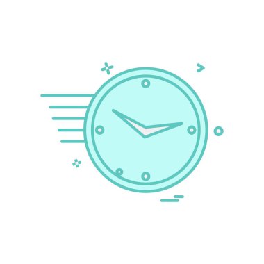 Saat simgesi tasarım vektörü