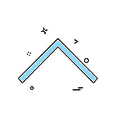 Yukarı ok simgesi tasarım vektörü