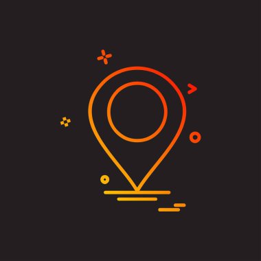 Navigasyon simgesi tasarım vektörü