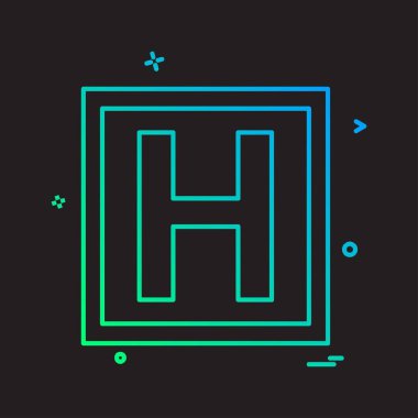 Hastane simge tasarlamak vektör