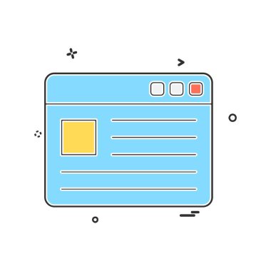 Web yerleşim simgesi tasarım vektörü