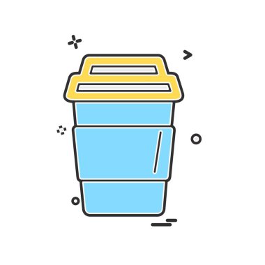 Çöp kutusu simge tasarlamak vektör