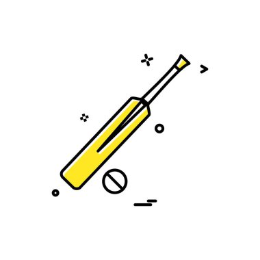 yarasa topu kriket simge vektör tasarımı