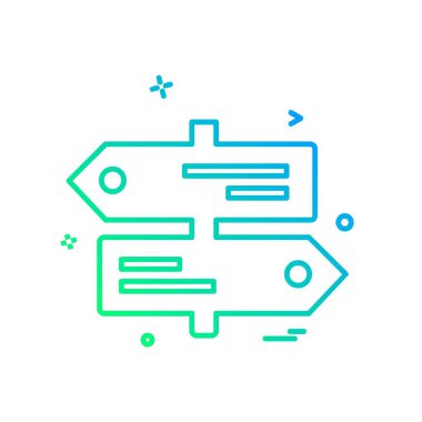 Yön Panosu simgesi tasarım, renkli vektör çizim