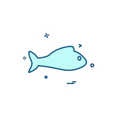 Balık simgesi tasarım vektörü 