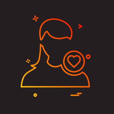 Kadın avatar simge tasarlamak vektör