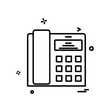 Telefon simgesi tasarım vektörü