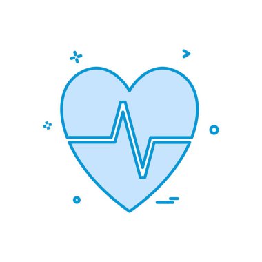 Kalp simgesi tasarım, Sevgililer günü için vektör çizim