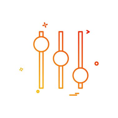 Eşitleştirici simge tasarım vektörü