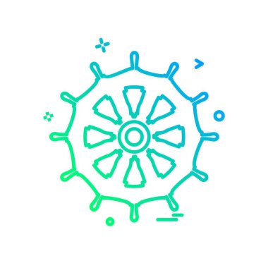 Yüzük simgesi tasarım, renkli vektör çizim