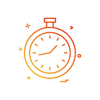 Saat simgesi vektör tasarımı