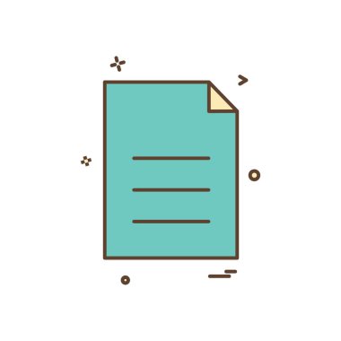 Dosya simgesi tasarım vektörü