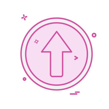 Yukarı ok simgesi tasarım vektörü