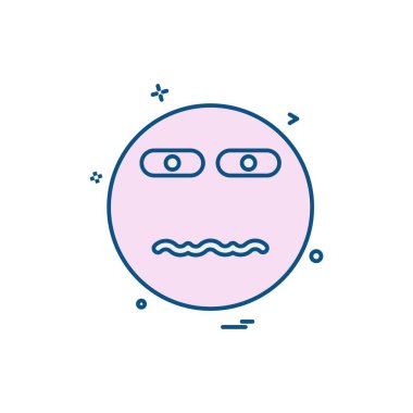 Emoji simgesi tasarım, vektör çizim