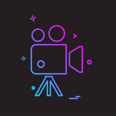 Kamera simgesi tasarım vektörü