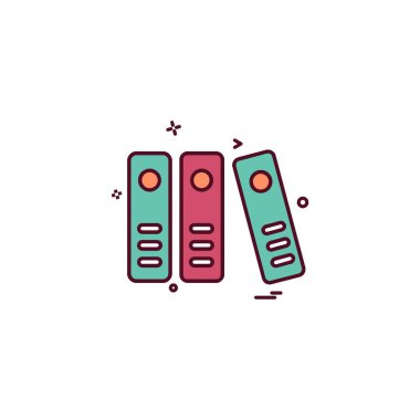 Kitapların simge tasarım vektörü