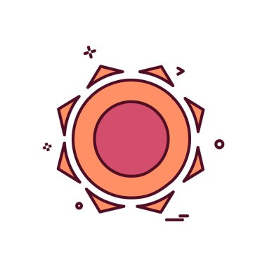 Güneş simgesi tasarım vektörü