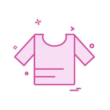 Gömlek simgesi tasarım, renkli vektör çizim