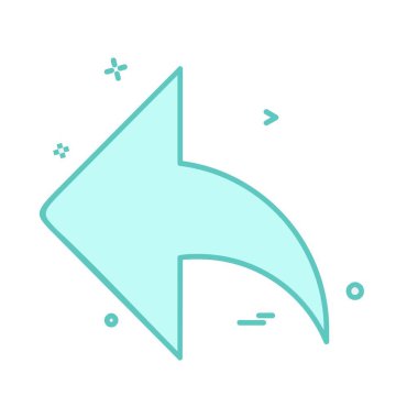 Sol ok simgesi tasarım vektörü