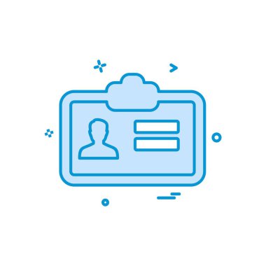 ID kart simgesi vektör illüstrasyonu 