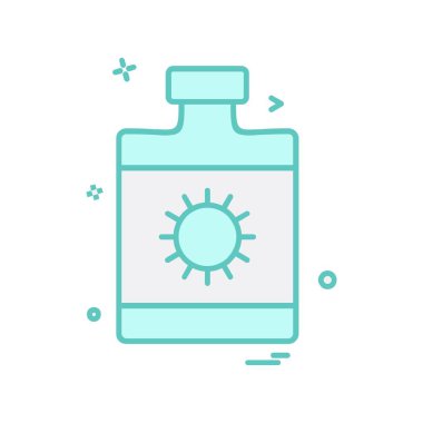 Güneş kremi simge tasarlamak vektör