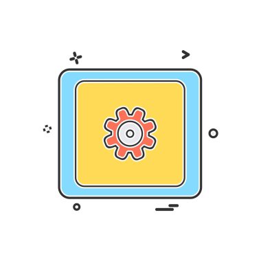 Vites simgesi tasarım vektörü ayarlanıyor