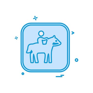 At Binme simge tasarlamak vektör