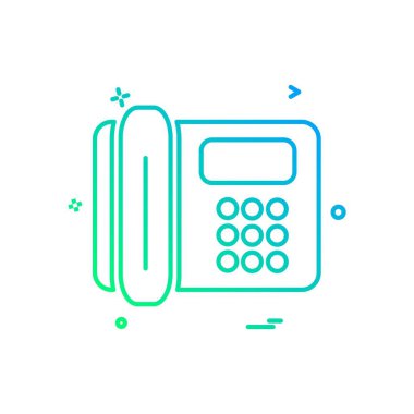 Telefon simgesi tasarım vektörü