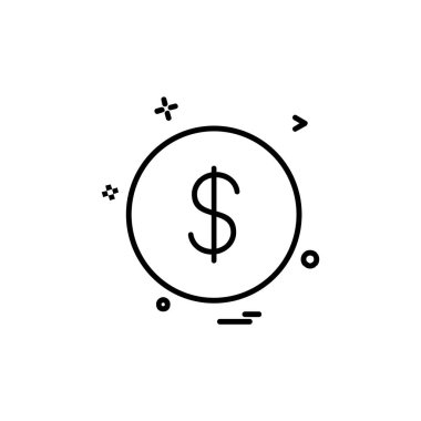Dolar simgesi tasarım vektörü